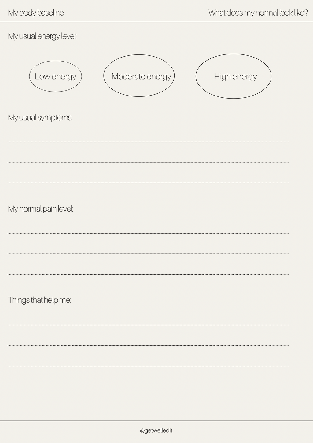 The Get Well Journal - Digital download