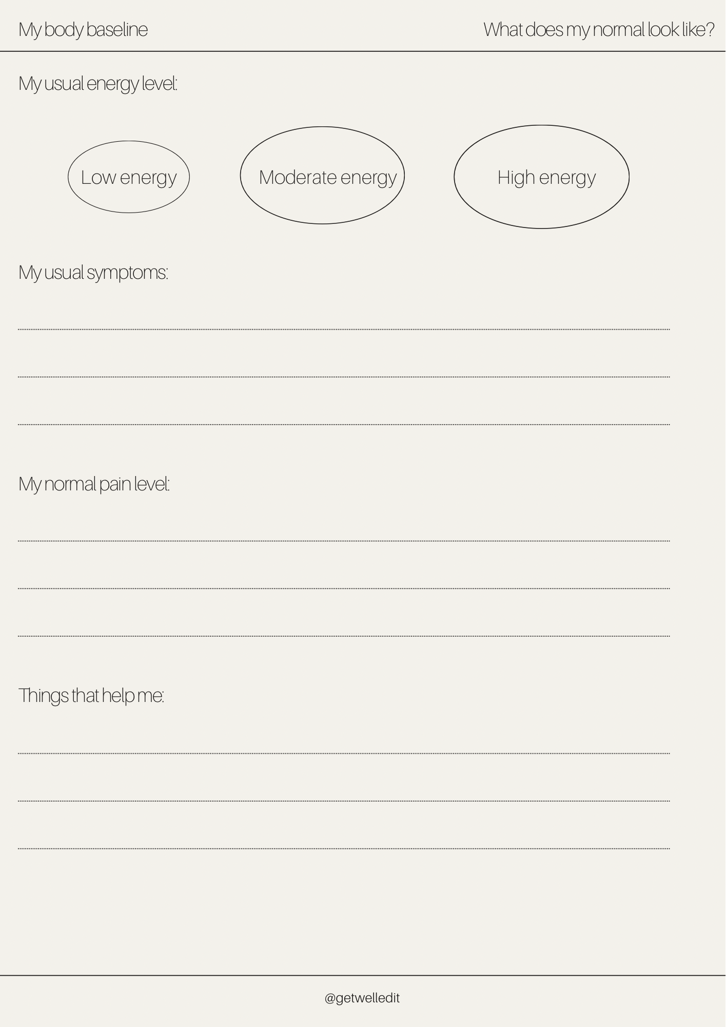 The Get Well Journal - Digital download